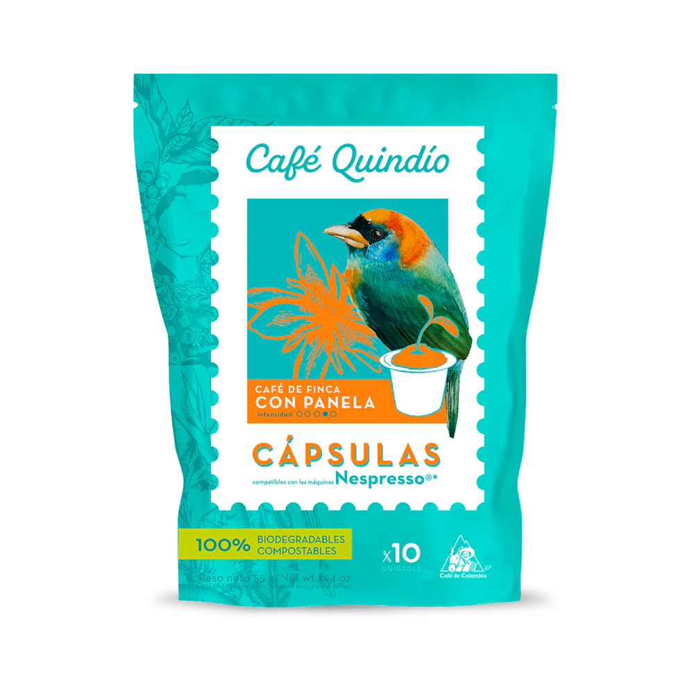Cafe Quindio Farm Coffee Capsules with Panela